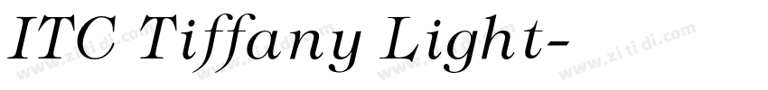 ITC Tiffany Light字体转换
